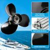 Max Motosports Aluminum Propeller 10 3/8 X 14 fits for Mercury 25-70HP 48-816706A45 13 Spline Prop Shaft 10-3/8" x 14" Pitch view 2