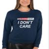 Go All Out 4X-Large Navy Adult Breaking News I Don't Care Sweatshirt Crewneck view 2