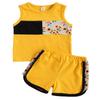 Qiylii Toddler Baby Girl Short Sets, Sunflower Print Sleeveless Tank Top Shirts and Shorts 2-Piece Summer Outfit (Yellow, 12-18 Months) view 1