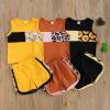 Qiylii Toddler Baby Girl Short Sets, Sunflower Print Sleeveless Tank Top Shirts and Shorts 2-Piece Summer Outfit (Yellow, 12-18 Months) view 2