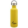 Laken Stainless Steel Bottle with Steel and Bamboo Screw Cap and Wide Mouth 1L, Yellow view 1