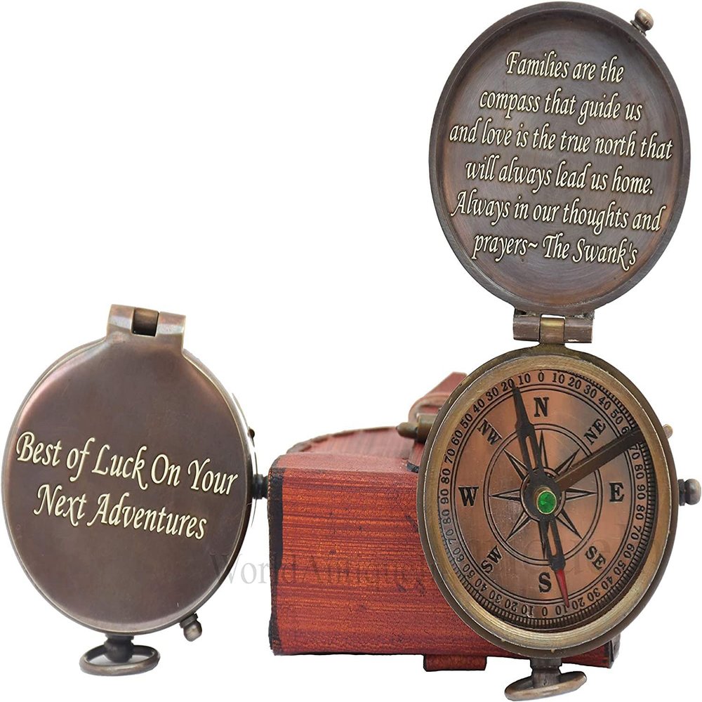 Engraved to My Manto My Husbandto My BoyfriendBack to meMy Best ManFathers DayMothers DayValentines DayChristmas Day Gifts (Personalized Compass), Old Antique, 2inch Inch