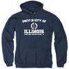 University of Illinois Official Circle Logo Unisex Adult Pull-Over Hoodie,Navy, Medium view 1