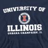 University of Illinois Official Circle Logo Unisex Adult Pull-Over Hoodie,Navy, Medium view 2