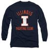 University of Illinois Official UIUC Logo Unisex Adult Long-Sleeve T Shirt,Navy, Small view 1