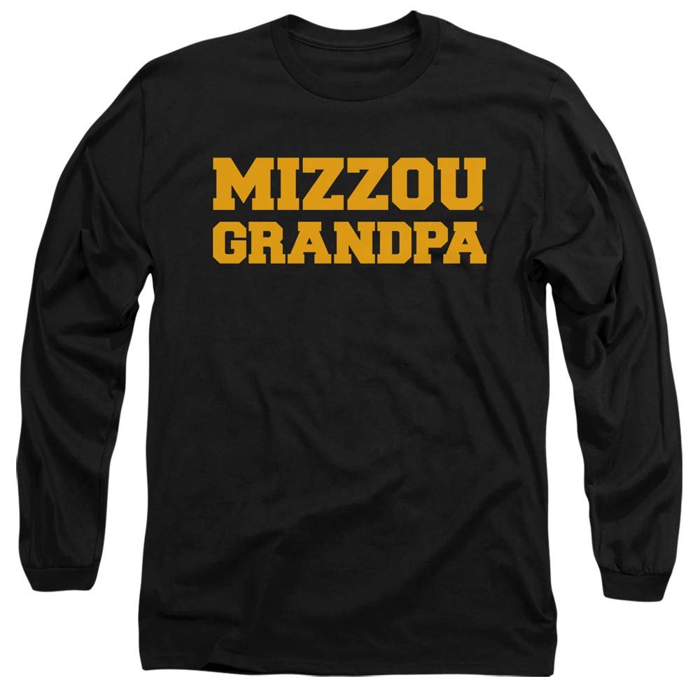 Mizzou University of Missouri Official Grandpa Unisex Adult Long-Sleeve T Shirt,Black, Medium