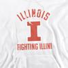 University of Illinois Official One Color UIUC Logo Unisex Adult Pull-Over Hoodie,White, Large view 2