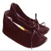 Allbeststuff Medieval Leather Female Flats Natural Leather Women Medieval Flat Footwear Renaissance Shoes ABS (Brown, 6) view 1