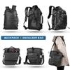 HUNTVP Bike Bag Bike Pannier Bag 3 in 1 Rack Saddle Bag Backpack Rear Seat Bag Shoulder Bag Laptop Pannier Cargo Rack Bicycle Bag with Rain Cover (Black) view 2