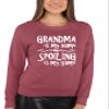 Go All Out XX-Large Vintage Heather Red Adult Grandma Is My Name Spoiling Is My Game Sweatshirt Crewneck view 2