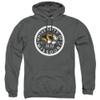 University of Missouri Mizzou Official Plaid Badge Unisex Adult Pull-Over Hoodie,Charcoal, Medium view 1