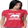 Go All Out XX-Large Red Womens Save The Chubby Unicorns Funny Rhino T-Shirt view 2