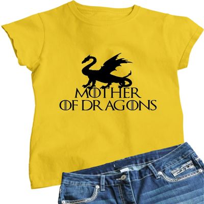 Go All Out XX-Large Yellow Womens Mother of Dragons T-Shirt