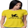 Go All Out XX-Large Yellow Womens Mother of Dragons T-Shirt view 2