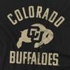 University of Colorado Official One Color Buffaloes Logo Unisex Adult T-Shirt, Black, 2X-Large view 2