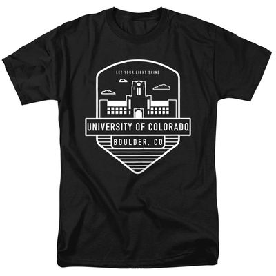 University of Colorado Official Badge Unisex Adult T-Shirt, Black, 4X-Large