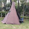 Waterproof Pyramid Indian Yurt Camping Awning Canopy Tent W/Chimney Hole view 2