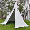 Waterproof Pyramid Indian Yurt Camping Awning Canopy Tent W/Chimney Hole view 3