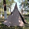 Waterproof Pyramid Indian Yurt Camping Awning Canopy Tent W/Chimney Hole view 4