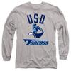 University of San Diego Official One Color Toreros Logo Unisex Adult Long-Sleeve T Shirt,Athletic Heather, 3X-Large view 1