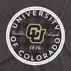 University of Colorado Official Plaid Badge Unisex Adult T-Shirt, Charcoal, 3X-Large view 2