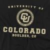 University of Colorado Official Circle Logo Unisex Adult T-Shirt, Black, 3X-Large view 2