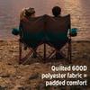 Kelty Loveseat Oversized 2-Person Heavy Duty Folding Camp Chair, Double Seat for Soccer Games, Tailgating, Beach Days (Regular Height/Dark Shadow) view 4