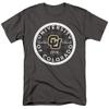 University of Colorado Official Plaid Badge Unisex Adult T-Shirt, Charcoal, Small view 1