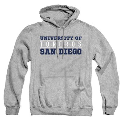 University of San Diego Official Between The Lines Unisex Adult Pull-Over Hoodie,Athletic Heather, 2X-Large