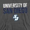 University of San Diego Official Stacked Unisex Adult Pull-Over Hoodie,Charcoal, 2X-Large view 2