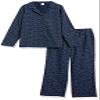 Amazon Essentials Women's Flannel Long-Sleeve Button Front Shirt and Pant Pajama Set, Navy Dots Print, Small view 3