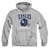 University of San Diego Official Football Helmet Unisex Adult Pull-Over Hoodie,Athletic Heather, 3X-Large view 1