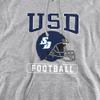 University of San Diego Official Football Helmet Unisex Adult Pull-Over Hoodie,Athletic Heather, 3X-Large view 2