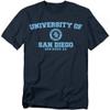 University of San Diego Official Circle Logo Unisex Adult T-Shirt, Navy, 4X-Large view 1