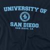 University of San Diego Official Circle Logo Unisex Adult T-Shirt, Navy, 4X-Large view 2