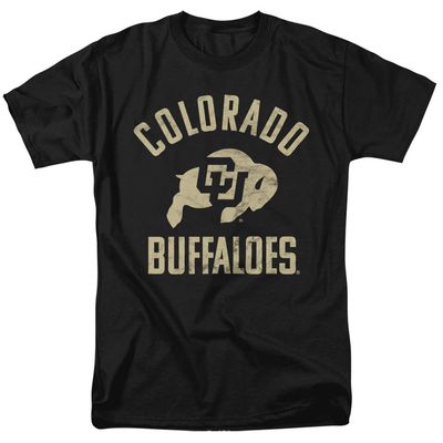 University of Colorado Official One Color Buffaloes Logo Unisex Adult T-Shirt, Black, 5X-Large
