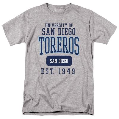 University of San Diego Official Founded Date Unisex Adult T-Shirt, Athletic Heather, 5X-Large