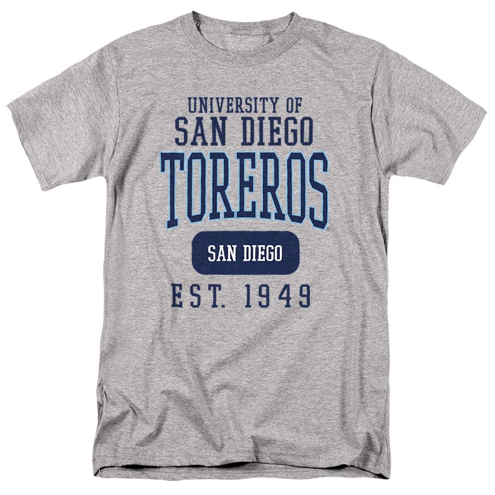 University of San Diego Official Founded Date Unisex Adult T-Shirt, Athletic Heather, 5X-Large