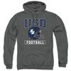 University of San Diego Official Football Helmet Unisex Adult Pull-Over Hoodie,Charcoal, 3X-Large view 1