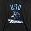 University of San Diego Official One Color Toreros Logo Unisex Adult Pull-Over Hoodie,Black, 3X-Large view 2