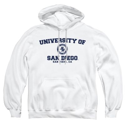 University of San Diego Official Circle Logo Unisex Adult Pull-Over Hoodie,White, X-Large