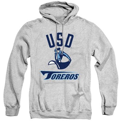 University of San Diego Official One Color Toreros Logo Unisex Adult Pull-Over Hoodie,Athletic Heather, Small