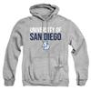 University of San Diego Official Stacked Unisex Adult Pull-Over Hoodie,Athletic Heather, 2X-Large view 1