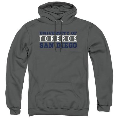 University of San Diego Official Between The Lines Unisex Adult Pull-Over Hoodie,Charcoal, X-Large