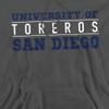 University of San Diego Official Between The Lines Unisex Adult Pull-Over Hoodie,Charcoal, X-Large view 2