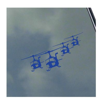 Huey Helicopters in Flight Vinyl Sticker Decal Pilot Vietnam Veteran Army Air Force Marines Navy