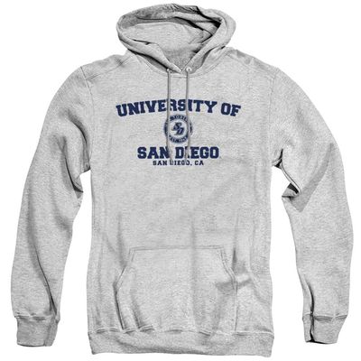University of San Diego Official Circle Logo Unisex Adult Pull-Over Hoodie,Athletic Heather, 3X-Large