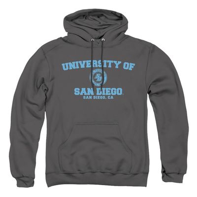 University of San Diego Official Circle Logo Unisex Adult Pull-Over Hoodie,Charcoal, 3X-Large