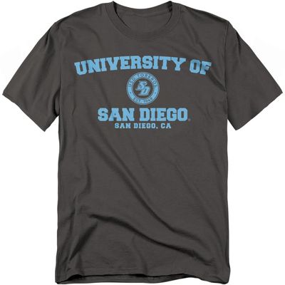 University of San Diego Official Circle Logo Unisex Adult T-Shirt, Charcoal, 5X-Large