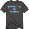 University of San Diego Official Circle Logo Unisex Adult T-Shirt, Charcoal, 5X-Large view 1